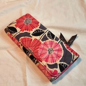 Gray and Pink Vera Bradley  magnet wallet